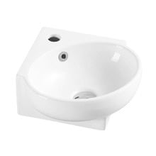 Nueva 390mm Ceramic Corner Wall-Hung Basin